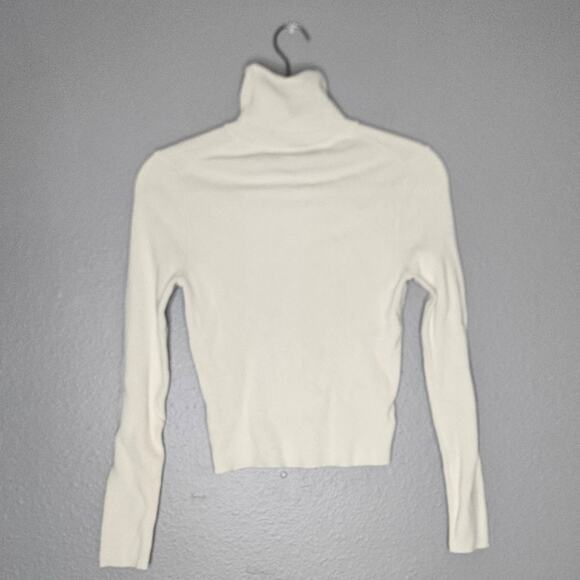 Zara ribbed knit turtle neck sweater long sleeve top - Picture 7 of 7